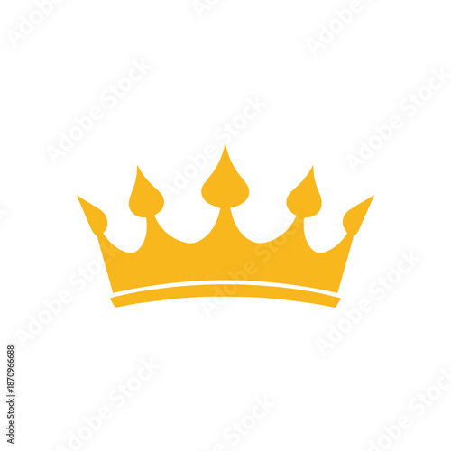 Crown icon.Flat color design.Vector illustration isolated on white background.