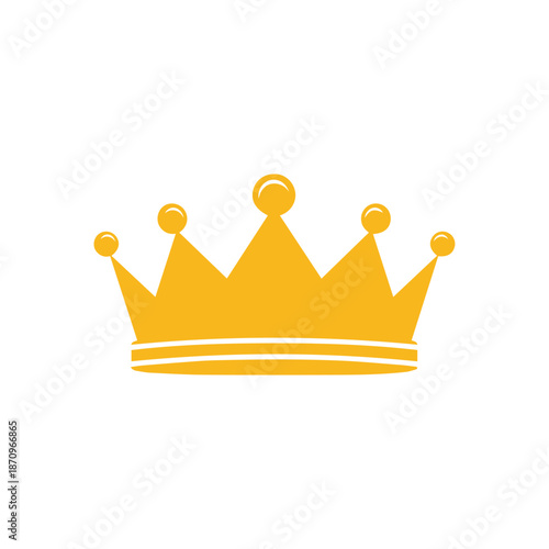 Crown icon.Flat color design.Vector illustration isolated on white background.