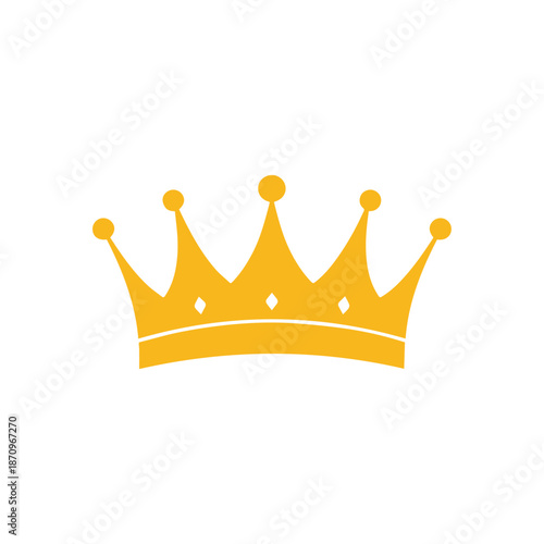 Crown icon.Flat color design.Vector illustration isolated on white background.