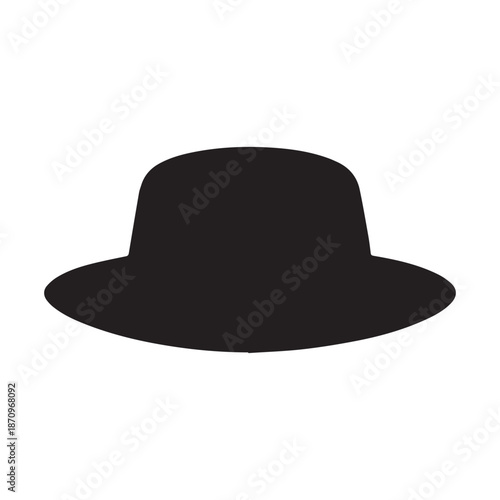 Cowboy hat icon man . black vector old collection design.