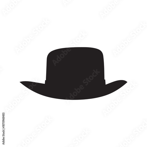 Cowboy hat icon man . black vector old collection design.