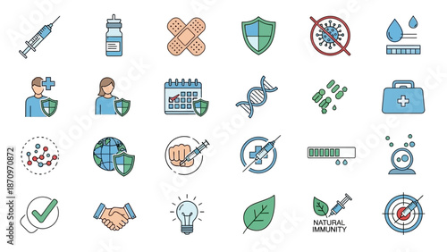Collection of Health and Wellness Icons.