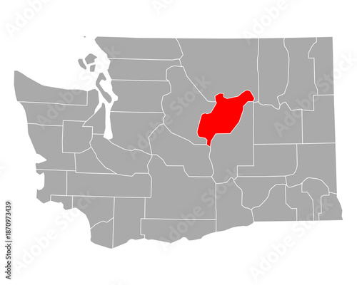 Karte von Douglas in Washington