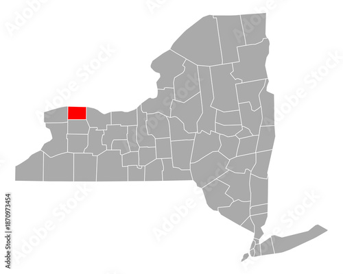 Karte von Orleans in New York