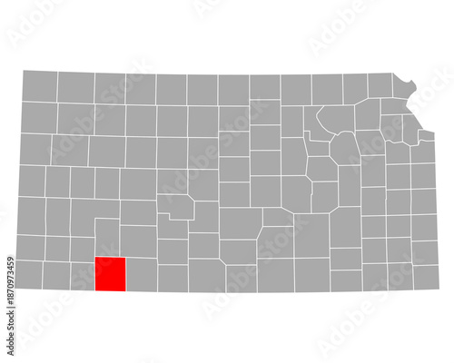 Karte von Meade in Kansas