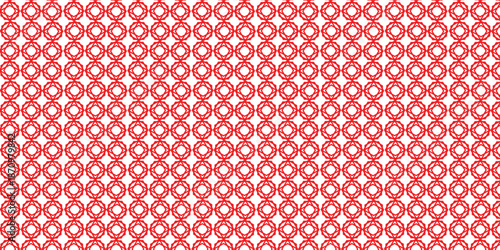 Seamless Red Geometric Circle Pattern Background for Abstract Graphic Design Projects