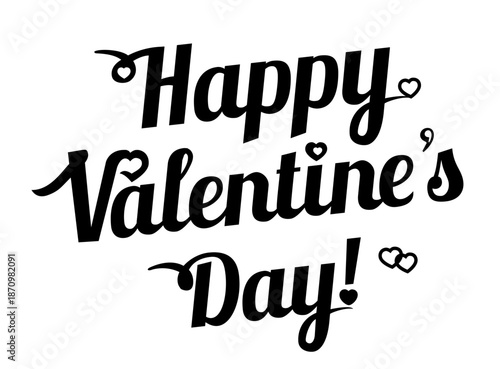 Valentine day.  black - Valentine's day.  Vector illustration.  