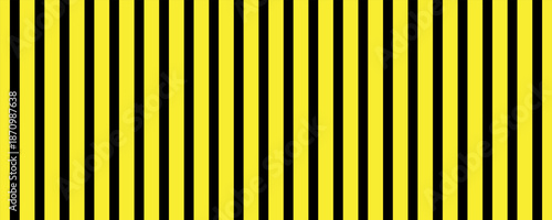 Warning yellow black diagonal stripes line.