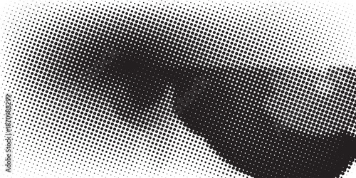 Halftone dotted abstract background. Grain gradient texture background with dots. Noise Stipple pointillism pattern. Sand, grain, grunge stipple effect. Abstract texture, engraved overlay. Vector