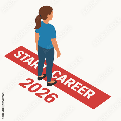 a person standing at the starting line of a career in 2026