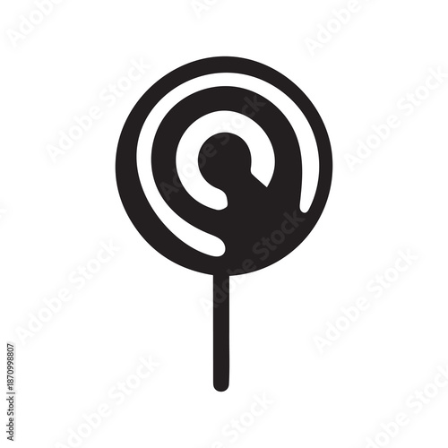 Lollipop Candy Icon Vector. White background design.