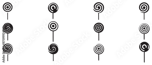 Lollipop Candy Icon Vector. White background design.