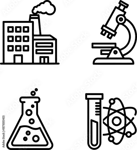 Industrial and scientific symbols Vector