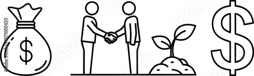 Investment and growth Vector