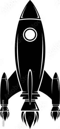 Silhouette of a rocket Vector