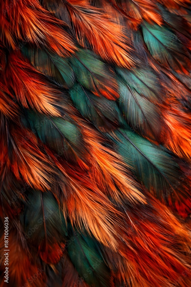 Obraz premium colorful feathers background