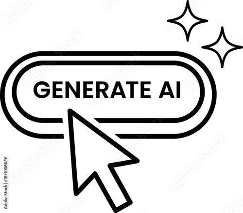 Generate ai button Vector