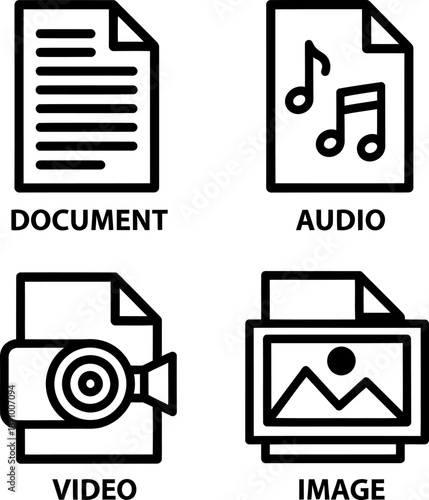 File format icons Vector