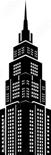 Iconic skyscraper silhouette Vector