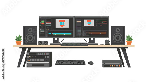 vector illustration of a computer