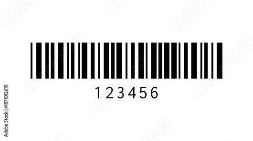 Vector barcode with numbers.