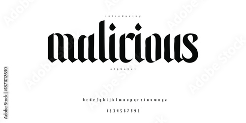 Blackletter Gothic Alphabet Font – Medieval Calligraphy Typeface 