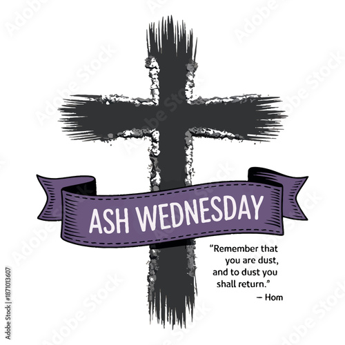 ASH Wednesday february 17th typography vector t-shirt design print