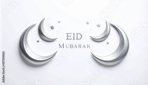 Wallpaper Mural Eid Mubarak greeting with crescent moons and stars Torontodigital.ca