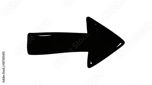 A large black arrow pointing to the right on a white background