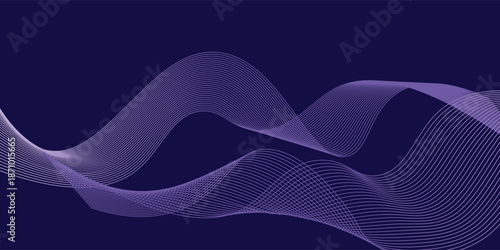 Abstract glowing wave lines on light blue background. Modern flowing wavy lines. Dynamic wave pattern. Futuristic concept. Suit for banner, poster, cover, brochure, flyer, website
