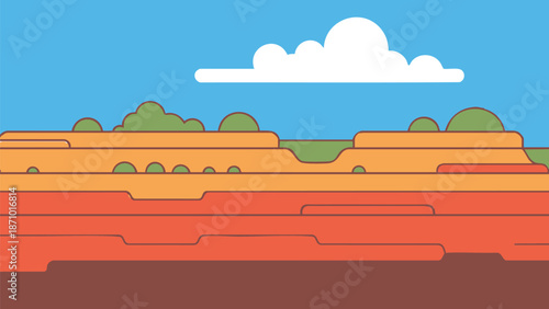 Red roof house under a bright blue sky with sunshine