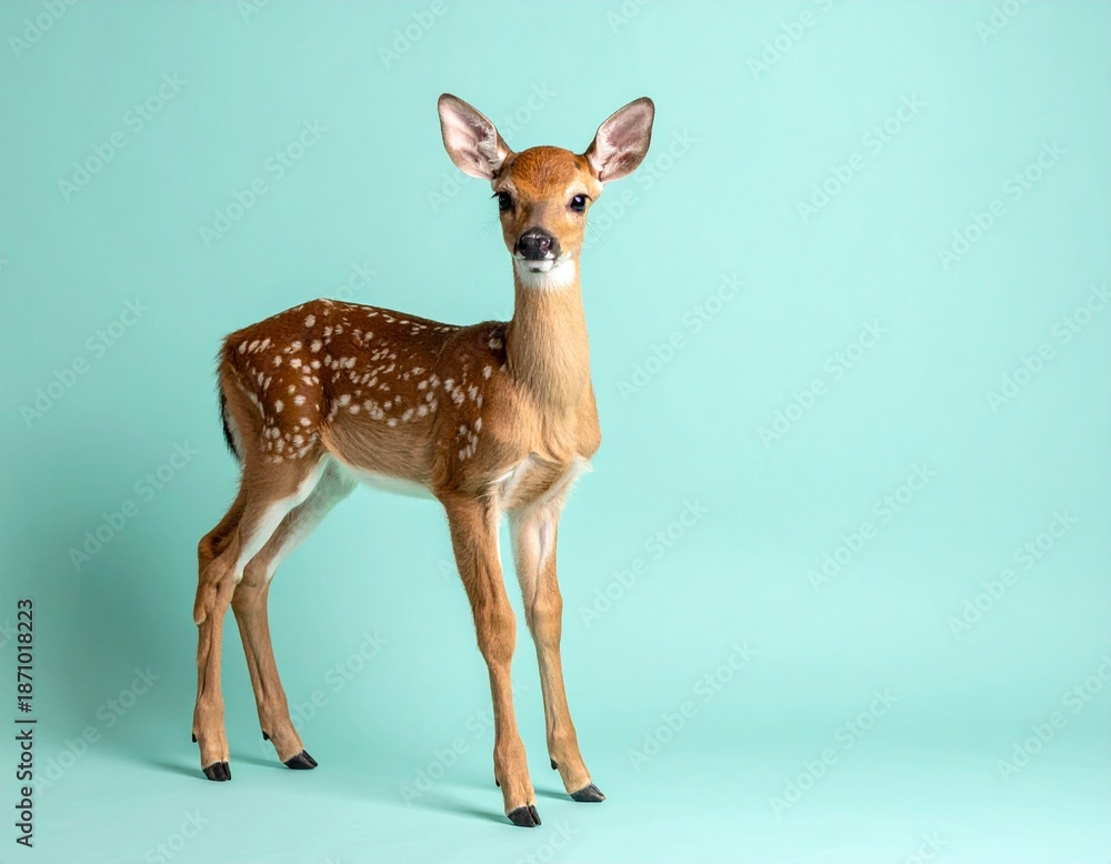 Fototapeta premium Rehkitz – Pastellmint