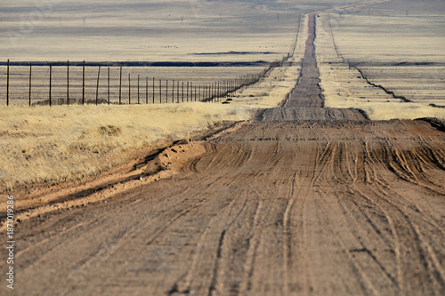 Scenic view of a Gravel Road in African desert
