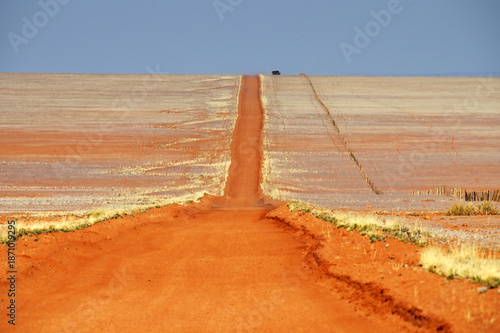 Scenic view of a Gravel Road in African desert