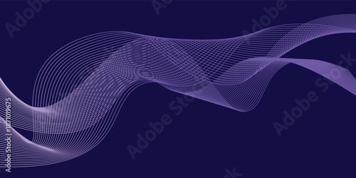 Abstract glowing wave lines on light blue background. Modern flowing wavy lines. Dynamic wave pattern. Futuristic concept. Suit for banner, poster, cover, brochure, flyer, website