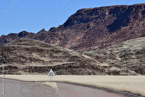 Scenic view of a sand Road in landscape desert