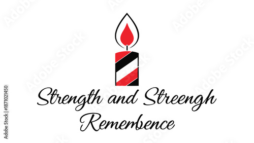 Vibrant candle symbolizing strength and remembrance