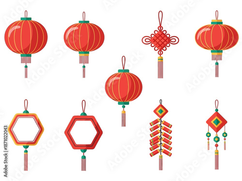 Paper Lantern Collection and Decorative Lunar New Year Hangings 