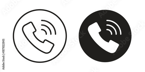 Phone call icons vector collection for web designs. flat icons