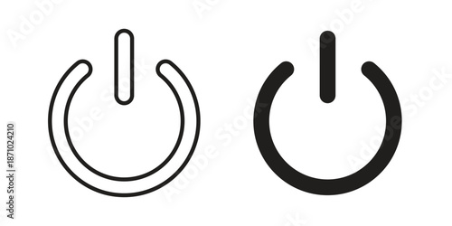 Power button icons vector collection for web designs. flat icons