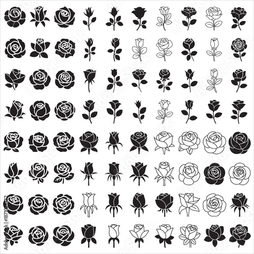 Rose Flowers Svg Clip Art