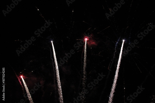 fireworks in the night sky