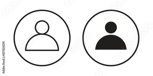 Profile icons vector collection for web designs. flat icons