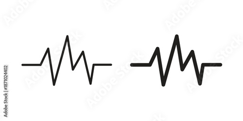 Pulse icons vector collection for web designs. flat icons