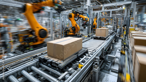 Multi robot automation line in high volume manufacturing