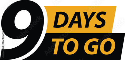 Days to Go Countdown Badge icon Set .Sale Deadline, Limited Time Offer and Event Timer Labels.1,2,3,4,5,6,7,8,9,10 days left countdown icon.