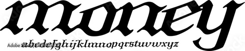 Money Vintage Gothic Font – Traditional Blackletter Alphabet Typeface for Editorial, Poster, and Logo Design