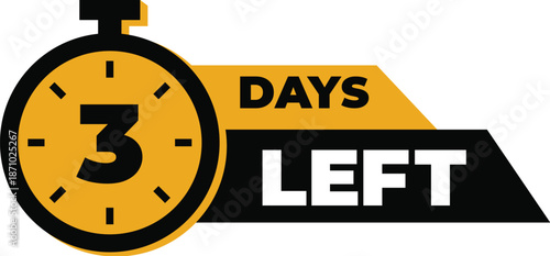 Days to Go Countdown Badge icon Set .Sale Deadline, Limited Time Offer and Event Timer Labels.1,2,3,4,5,6,7,8,9,10 days left countdown icon.