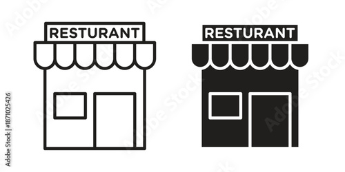 Restaurant icons vector collection for web designs. flat icons