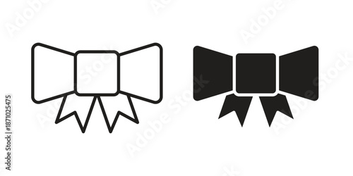 Ribbon icons vector collection for web designs. flat icons
